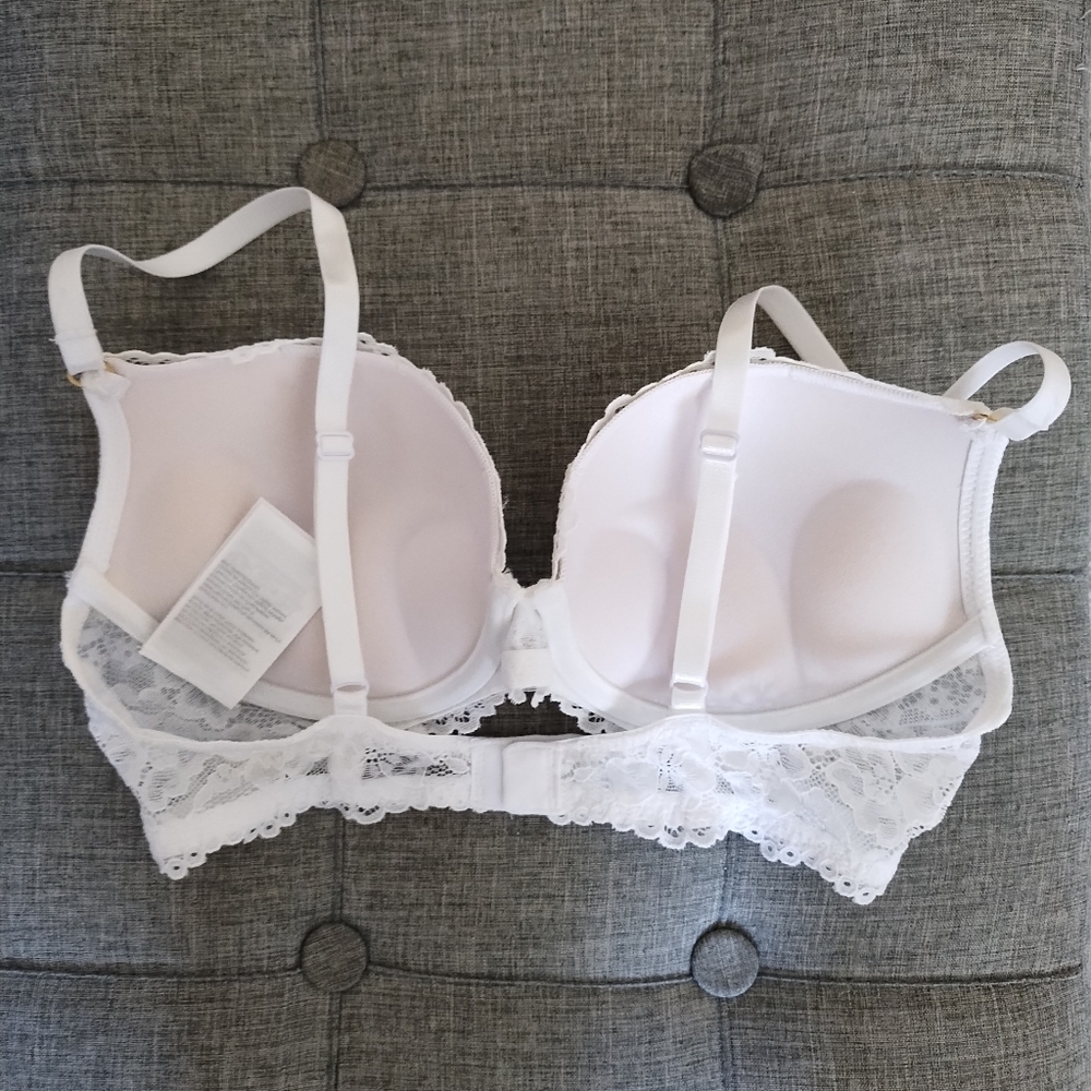 H&M White Lace Super Pushup Bra Size 34B - Picture 3 of 7